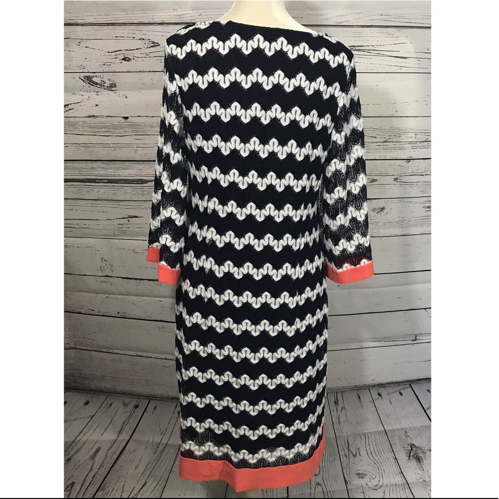 Navy & White Midi Dress - Picture 4 of 10